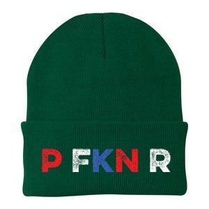 P FKN R Puerto Rico Fan Funny Meme Spanish Music Urban Slang Knit Cap Winter Beanie