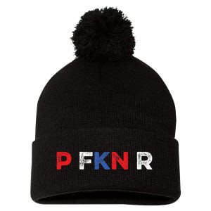 P FKN R Puerto Rico Fan Funny Meme Spanish Music Urban Slang Pom Pom 12in Knit Beanie