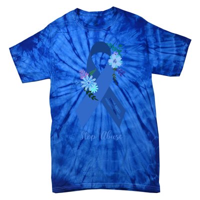 Ph Floral Ribbon Abuse Awareness Month Great Gift Tie-Dye T-Shirt