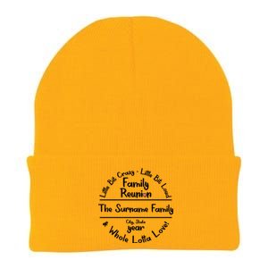 Personalized Family Reunion A Little Bit Crazy Little Bit Loud Whole Lotta Love Knit Cap Winter Beanie