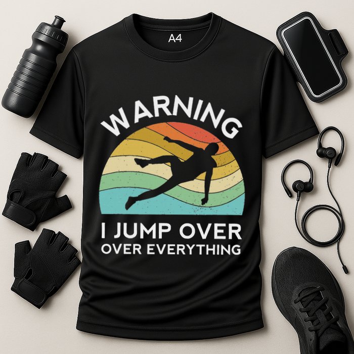 Parkour Free Running Training Traceur Retro Sport Flip Cooling Performance Crew T-Shirt