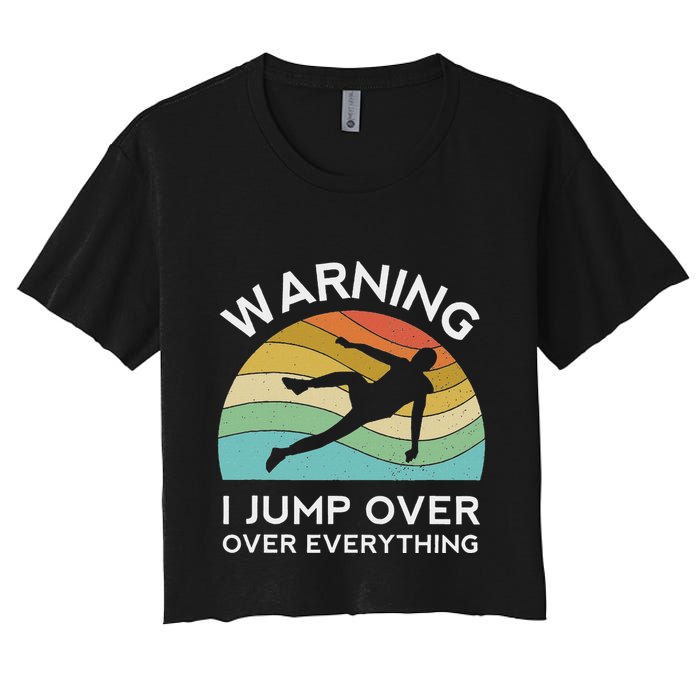 Parkour Free Running Training Traceur Retro Sport Flip Women's Crop Top Tee
