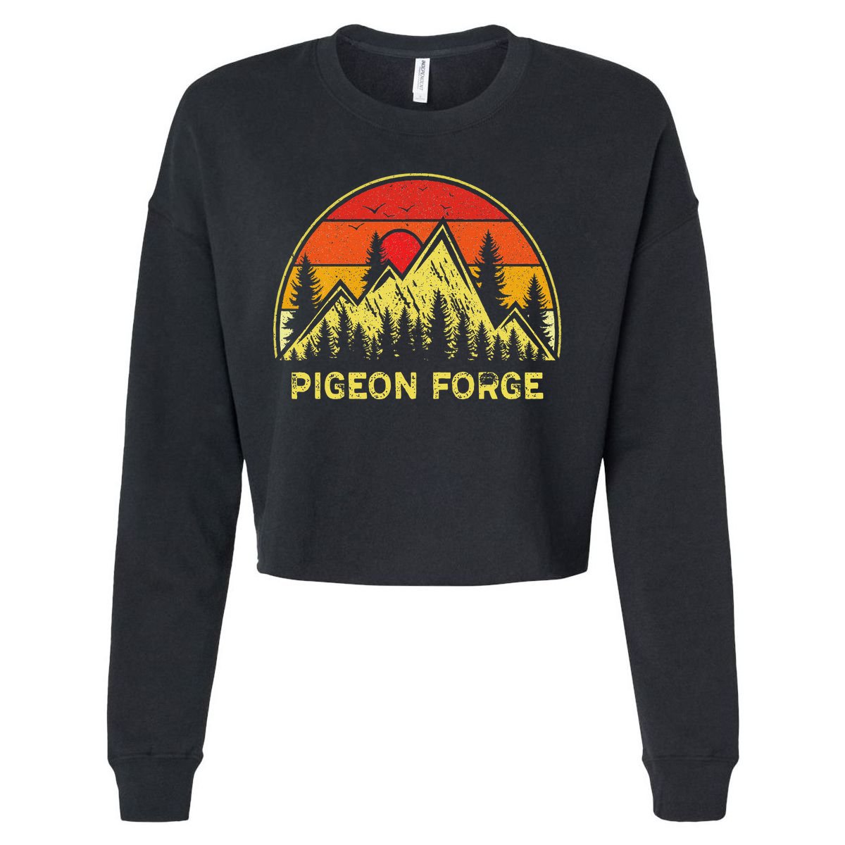 Pigeon Forge Souvenirs Great Smoky Mountains Tennessee Tn Cropped Pullover Crew