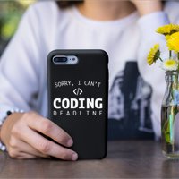 Programmers Funny Sarcastic Sorry I CanT Coding Deadline Permanent Decal Sticker