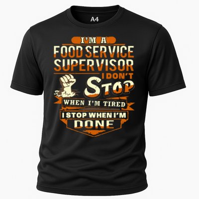 Proud Food Service Supervisor Funny Cooling Performance Crew T-Shirt