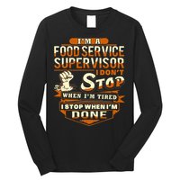 Proud Food Service Supervisor Funny Long Sleeve Shirt