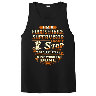 Proud Food Service Supervisor Funny PosiCharge Competitor Tank