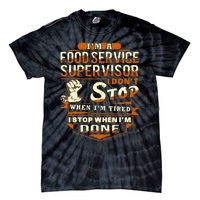 Proud Food Service Supervisor Funny Tie-Dye T-Shirt