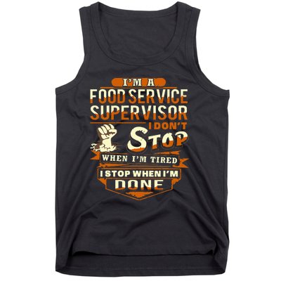 Proud Food Service Supervisor Funny Tank Top