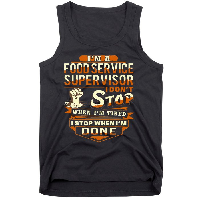 Proud Food Service Supervisor Funny Tank Top