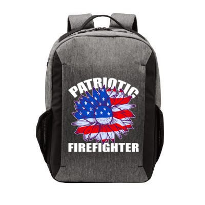 Patriotic Firefighter Sunflower Retro Job America Flag Gift Vector Backpack