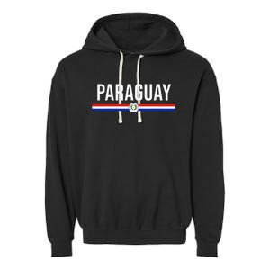 Paraguay Flag Sports Soccer Football Athletic Jersey Top Garment-Dyed Fleece Hoodie