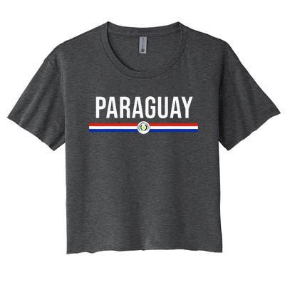 Paraguay Flag Sports Soccer Football Athletic Jersey Top Women's Crop Top Tee