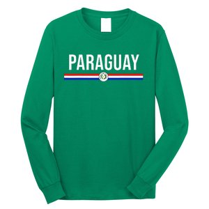 Paraguay Flag Sports Soccer Football Athletic Jersey Top Long Sleeve Shirt