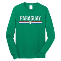 Paraguay Flag Sports Soccer Football Athletic Jersey Top Long Sleeve Shirt