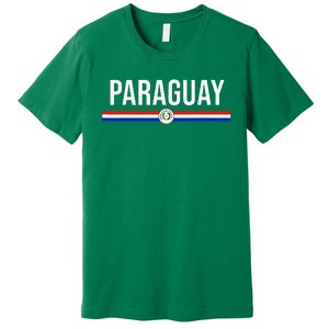 Paraguay Flag Sports Soccer Football Athletic Jersey Top Premium T-Shirt