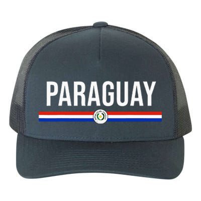 Paraguay Flag Sports Soccer Football Athletic Jersey Top Yupoong Adult 5-Panel Trucker Hat