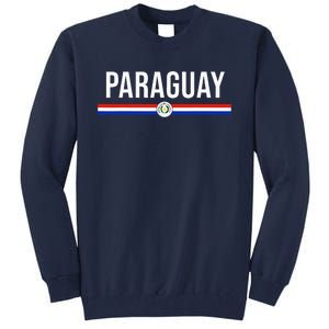 Paraguay Flag Sports Soccer Football Athletic Jersey Top Tall Sweatshirt