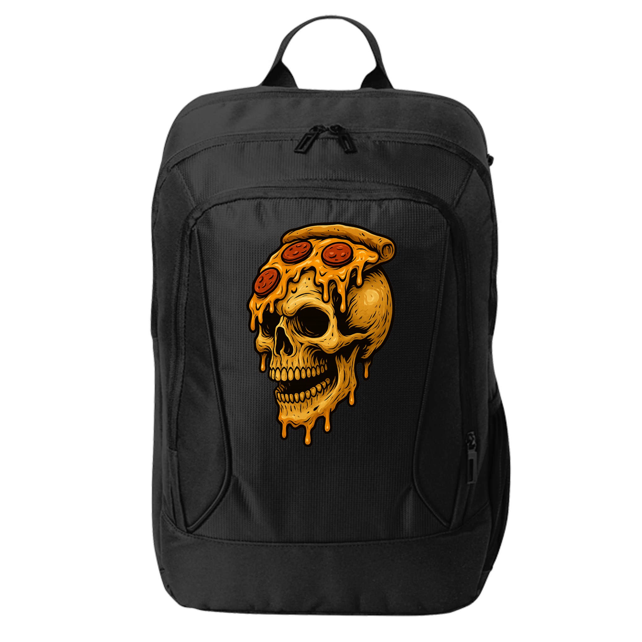 Pizza Food Skull Horror City Backpack
