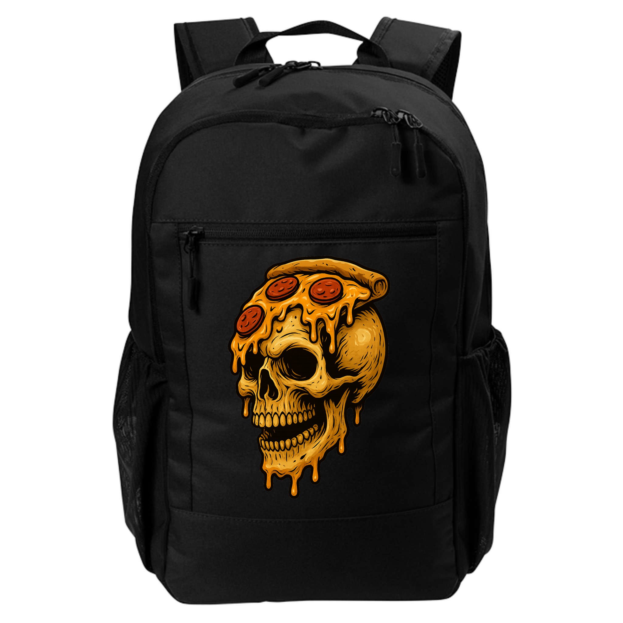 Pizza Food Skull Horror Backpack