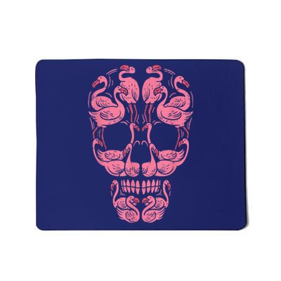 Pink Flamingo Skull Breast Cancer Awareness Halloween Women Mousepad