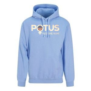 Potus Female Symbol Yes She Kam Harris For President Gift Unisex Surf Hoodie