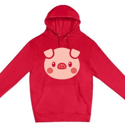 Pig Face Shirts Gift For Pig Lover Premium Pullover Hoodie