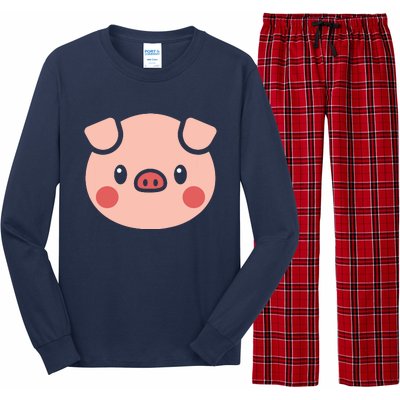 Pig Face Shirts Gift For Pig Lover Long Sleeve Pajama Set