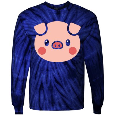 Pig Face Shirts Gift For Pig Lover Tie-Dye Long Sleeve Shirt