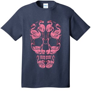 Pink Flamingo Skull Breast Cancer Awareness Halloween Wo T-Shirt