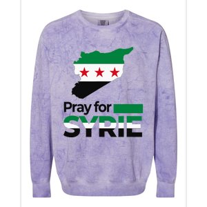 Pray For Syria | Women Colorblast Crewneck Sweatshirt