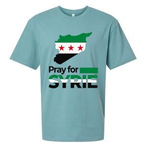 Pray For Syria | Women Sueded Cloud Jersey T-Shirt