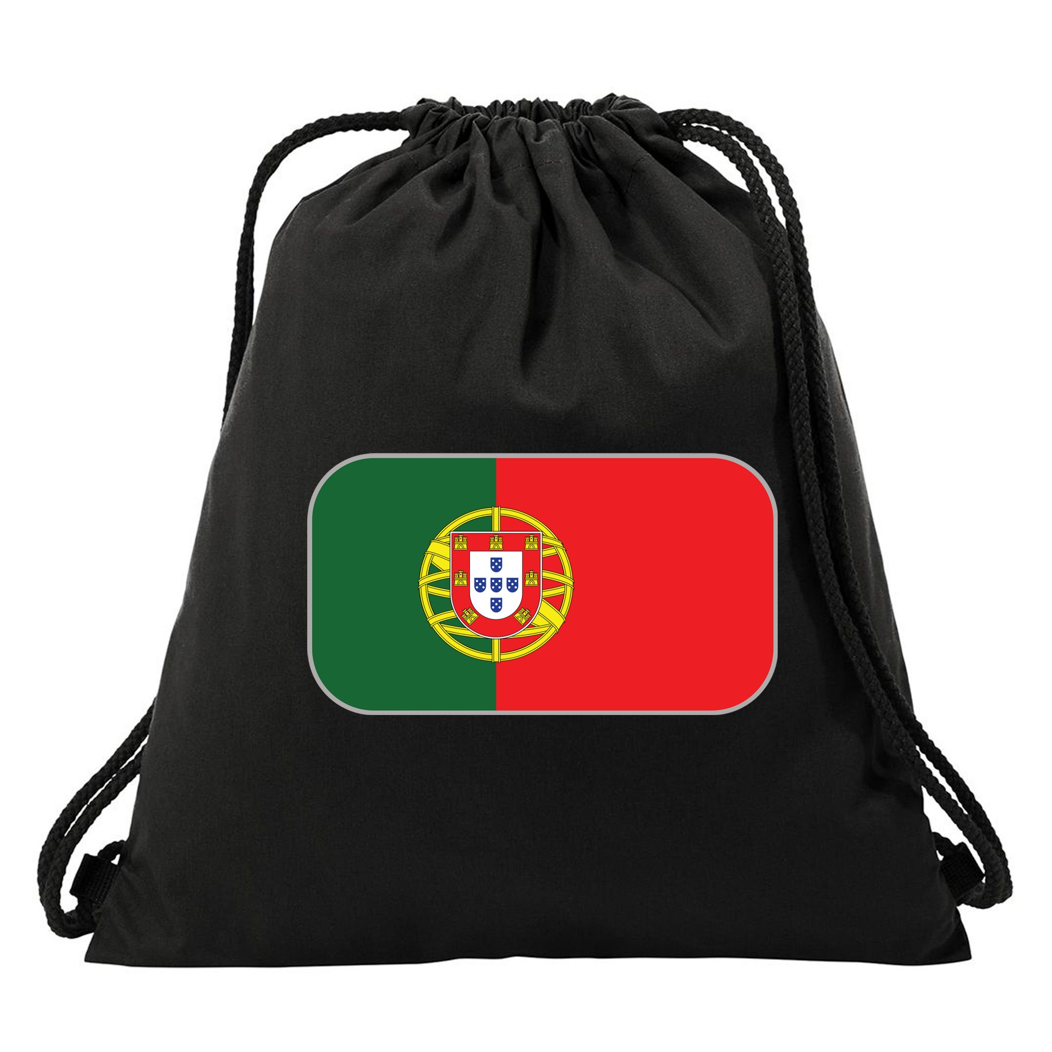 Portugal Flag Soccer Portuguese Flag Drawstring Bag
