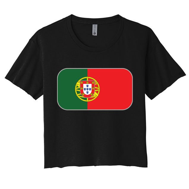 Portugal Flag Soccer Portuguese Flag Crop Top