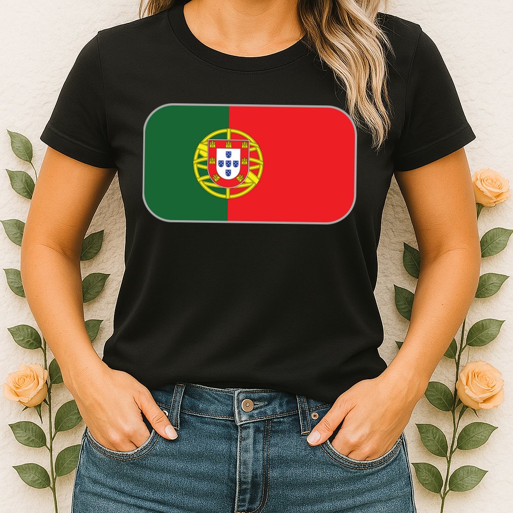 Portugal Flag Soccer Portuguese Flag Womens T-Shirt