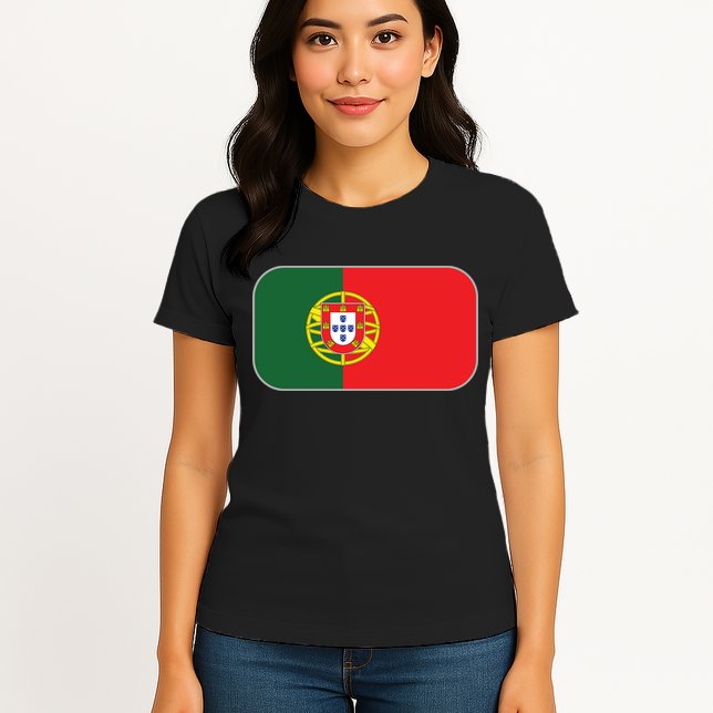 Portugal Flag Soccer Portuguese Flag Womens T-Shirt