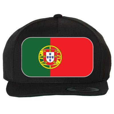 Portugal Flag Soccer Portuguese Flag Wool Snapback Cap