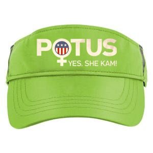 Potus Female Symbol Yes She Kam Harris For President Cute Gift Adult Drive Performance Visor