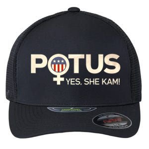 Potus Female Symbol Yes She Kam Harris For President Cute Gift Flexfit Unipanel Trucker Cap