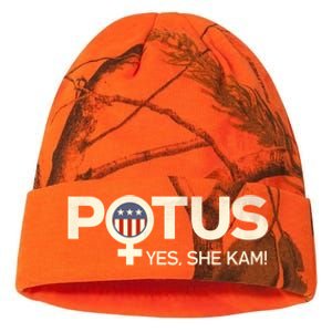 Potus Female Symbol Yes She Kam Harris For President Cute Gift Kati Licensed 12" Camo Beanie