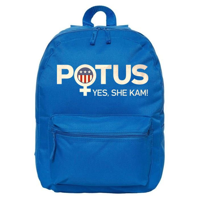 Potus Female Symbol Yes She Kam Harris For President Cute Gift 16 in Basic Backpack