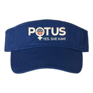 Potus Female Symbol Yes She Kam Harris For President Cute Gift Valucap Bio-Washed Visor