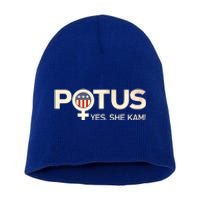 Potus Female Symbol Yes She Kam Harris For President Cute Gift Short Acrylic Beanie