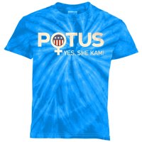 Potus Female Symbol Yes She Kam Harris For President Cute Gift Kids Tie-Dye T-Shirt