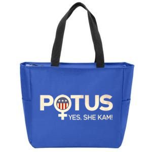 Potus Female Symbol Yes She Kam Harris For President Cute Gift Zip Tote Bag