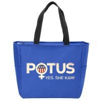 Potus Female Symbol Yes She Kam Harris For President Cute Gift Zip Tote Bag