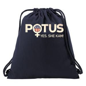 Potus Female Symbol Yes She Kam Harris For President Cute Gift Drawstring Bag