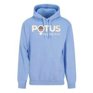 Potus Female Symbol Yes She Kam Harris For President Cute Gift Unisex Surf Hoodie