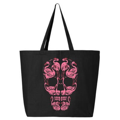 Pink Flamingo Skull Breast Cancer Awareness Halloween 25L Jumbo Tote