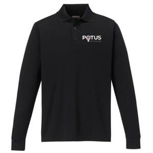 Potus Female Symbol Yes She Kam Harris For President Performance Long Sleeve Polo